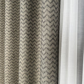 CHEVRINA Curtains – Chevron Wool Look Drapes in Gray